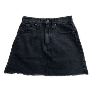 Madewell Black Denim Skirt